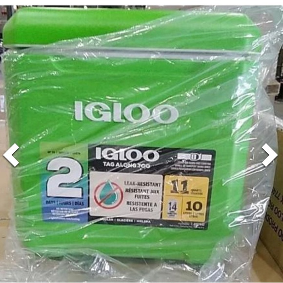 Igloo Tag Along Too Cooler 11 Qt 10L 14 Cans Green Shoulder Strap- NEW - Picture 2 of 6